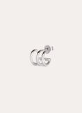 Three Silver Hoop Single earring