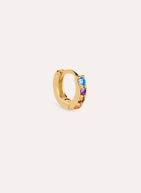 Cleo S Colors Gold Hoop Single Earring