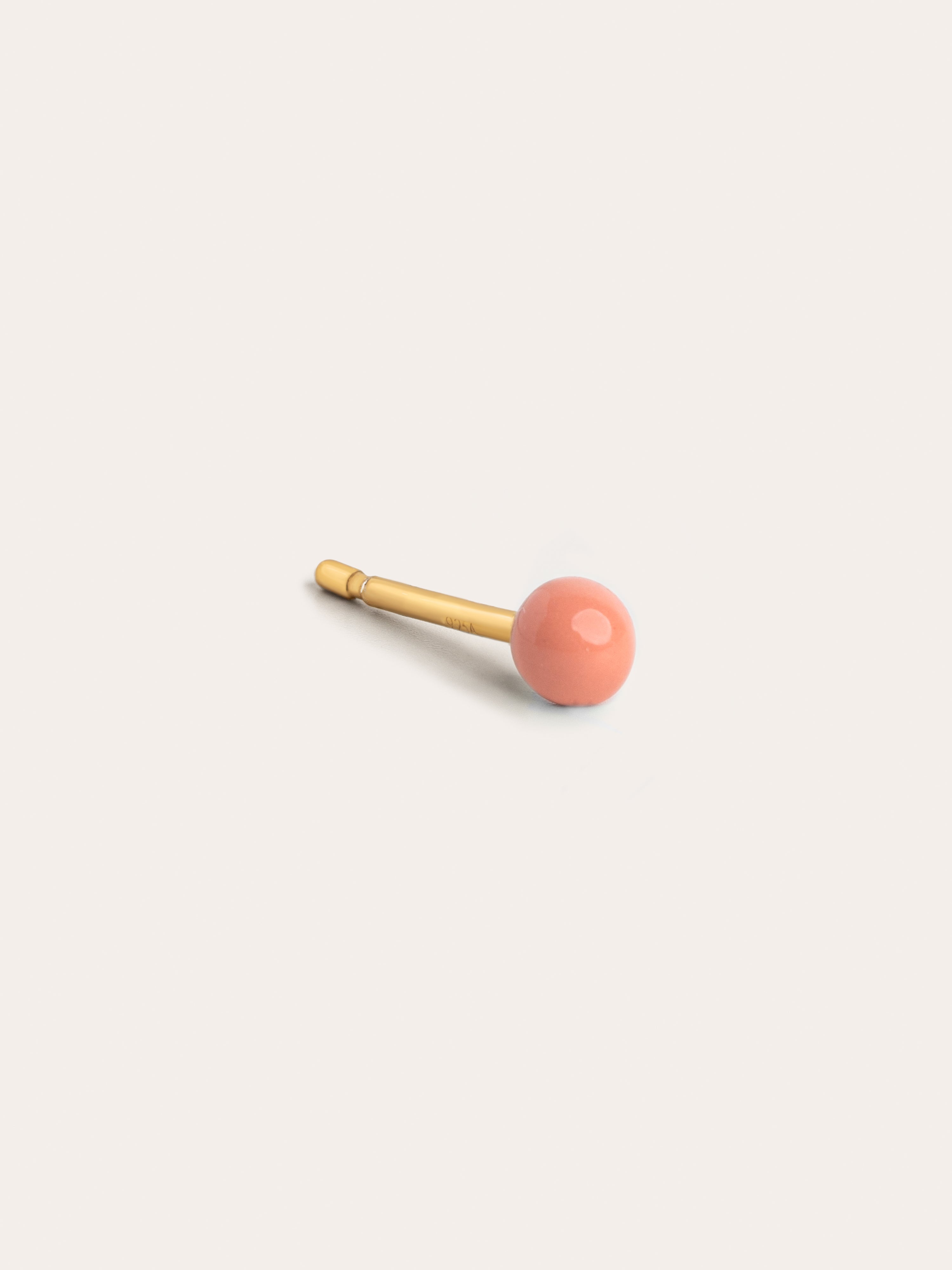 Pendiente Suelto Dot Rose Enamel Oro