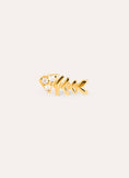 Pendiente Suelto Fishbone Spark Plata Baño Oro