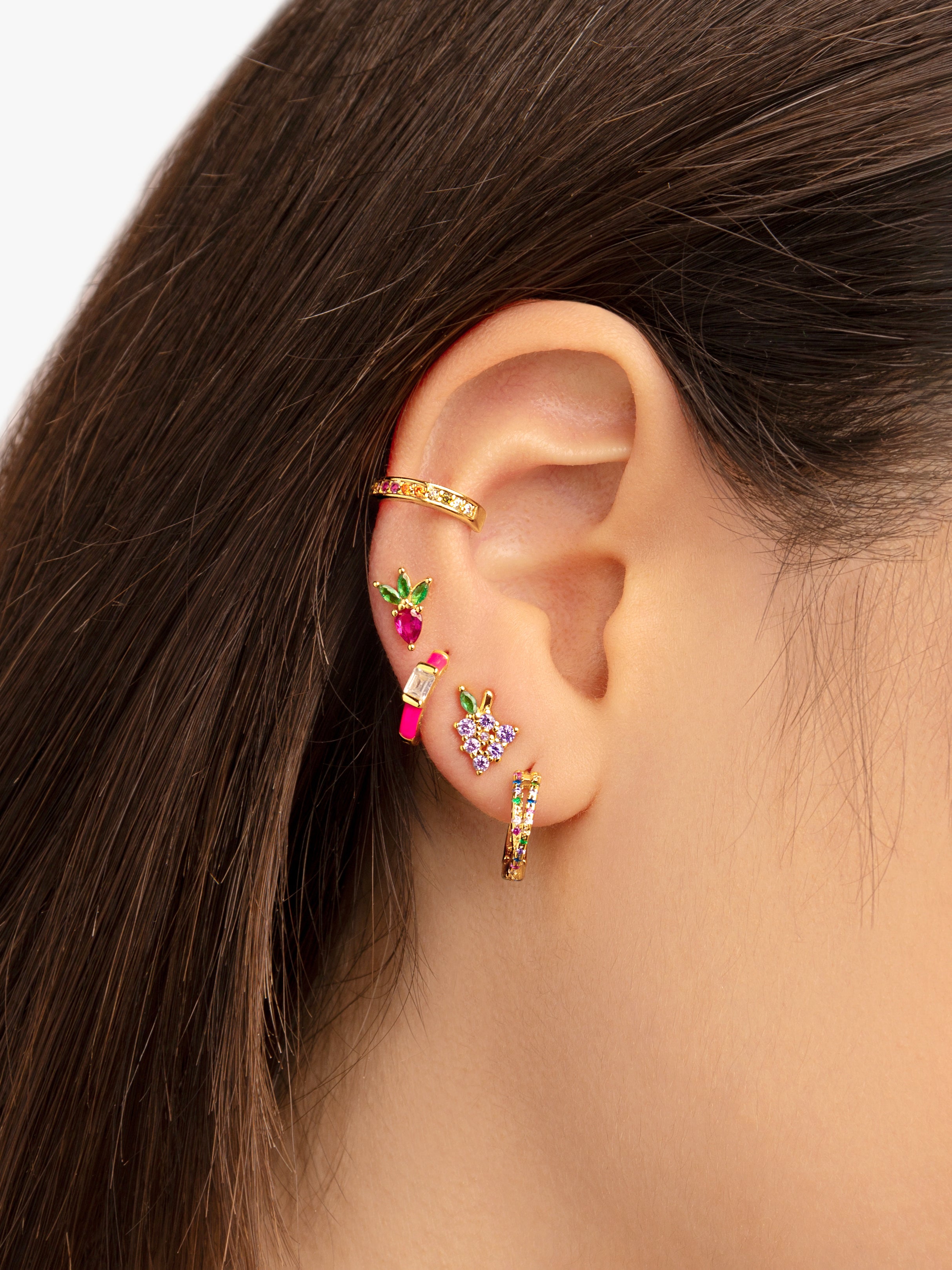 Cleo Colors Gold Ear Cuff Single Earring