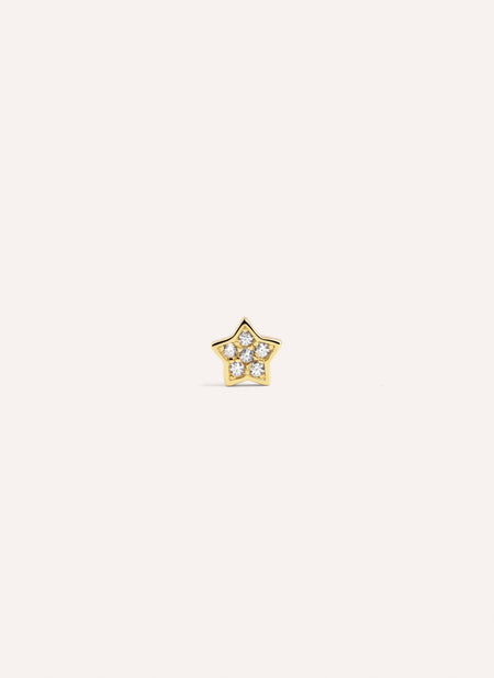 Mini Star Spark Gold Single Earring