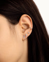 Number Silver Single Earring