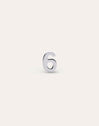 Number Silver Single Earring