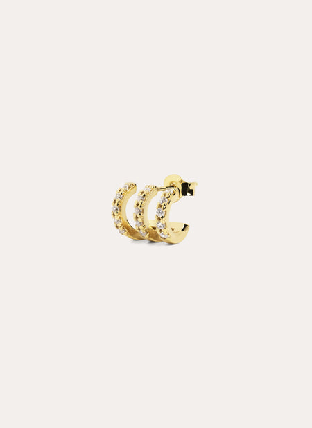 Trio Sparks Gold Single Earring