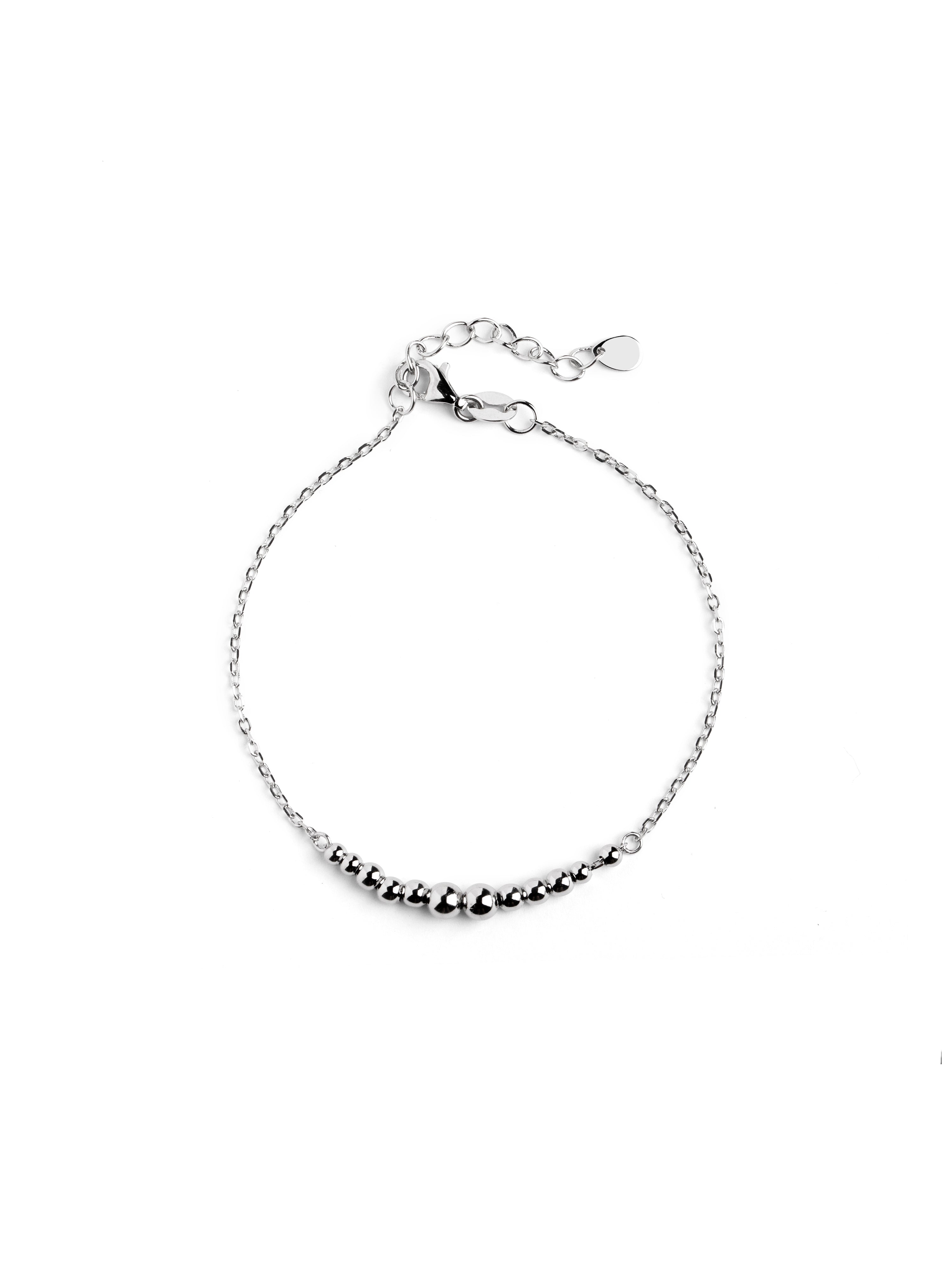 Pulsera 12 Pebbles Plata