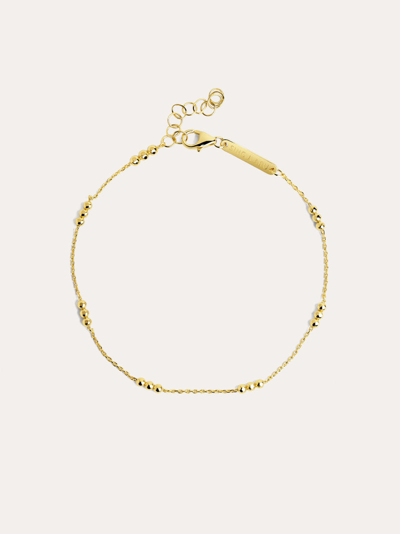 Bracelet Triple Dots Argent Plaqué Or