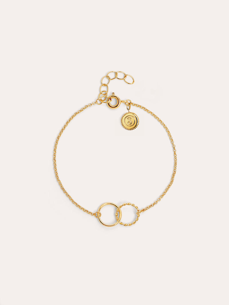 Bracelet Circles Twist Plaqué Or