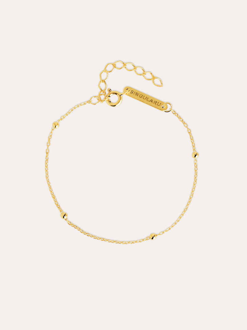 Dots Armband Silber, vergoldet