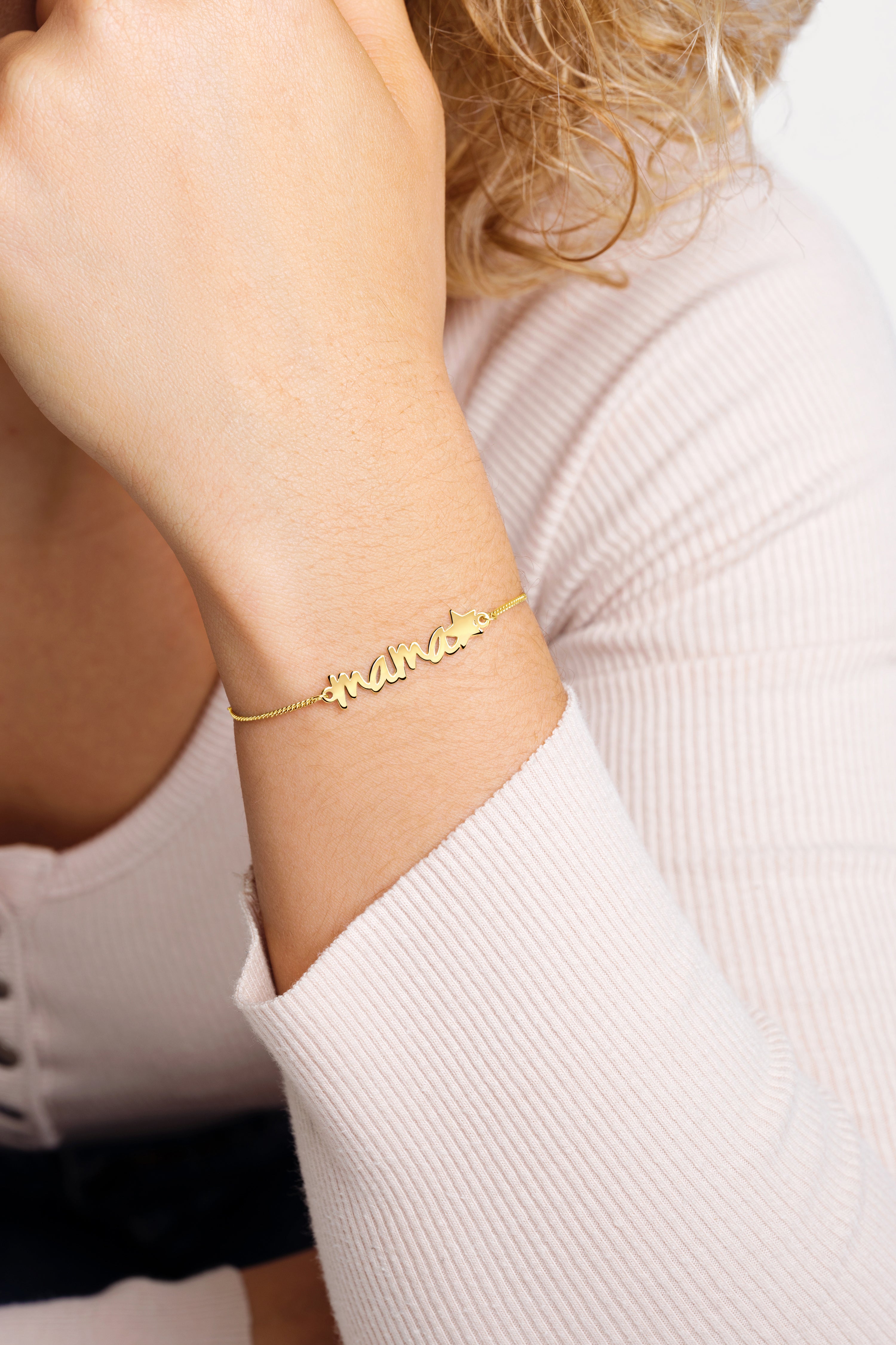 Pulsera Mamá Star Oro