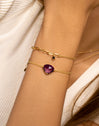 Pulsera Syra Drop Plata Baño Oro