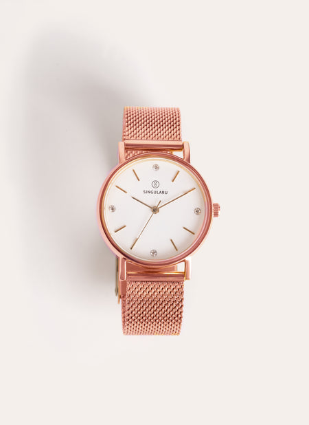 Reloj Iconic Acero Baño Oro Rosa