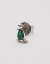 Dino T Rex Green Silver Single Earring