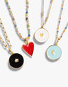 Star Black Enamel Gold Charm