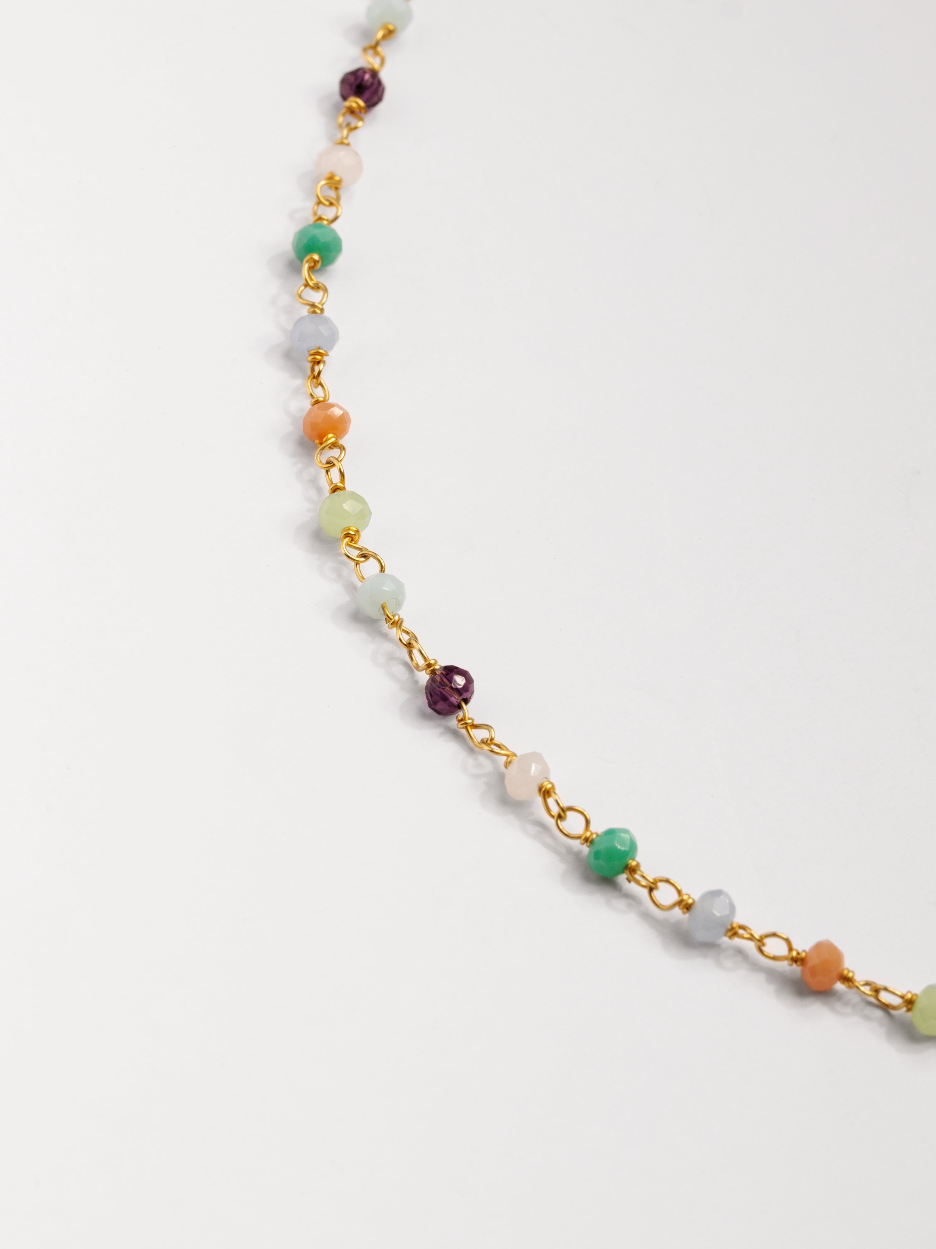 Crystals Colors Gold Necklace