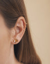 Pendientes Hope & Spark Peach Plata Baño Oro