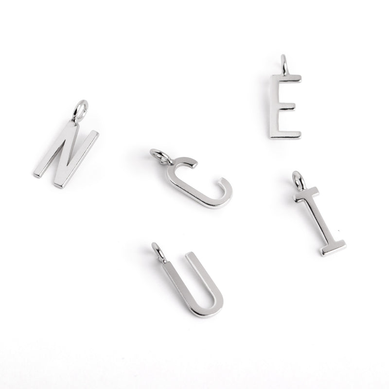 Inicial Collar Personalizado Letters Plata E