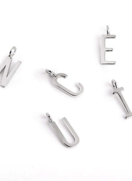 Silver Initial Personalized Letters Necklace X